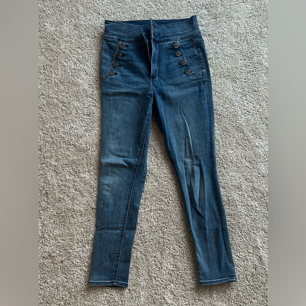 Express Women's Skinny Jeans - Deep Blue